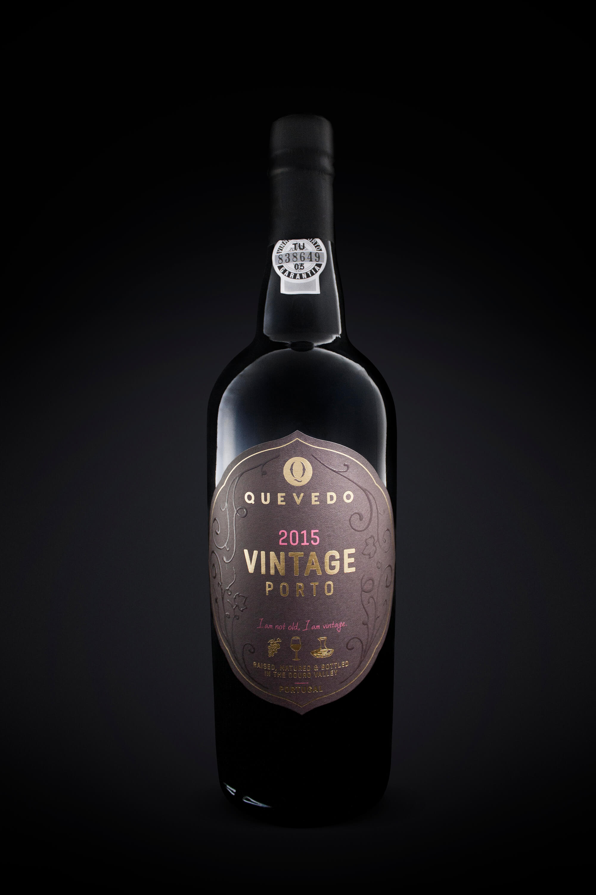 Quevedo Vintage Port Wine label