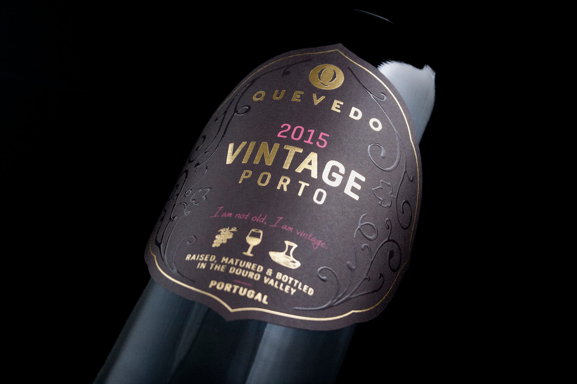 Quevedo Vintage Port Wine label