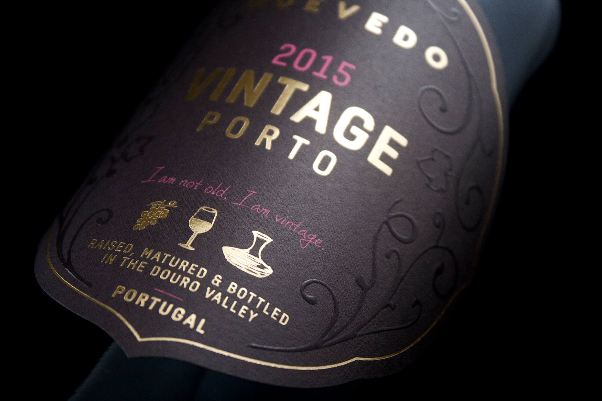 Quevedo Vintage Port Wine label