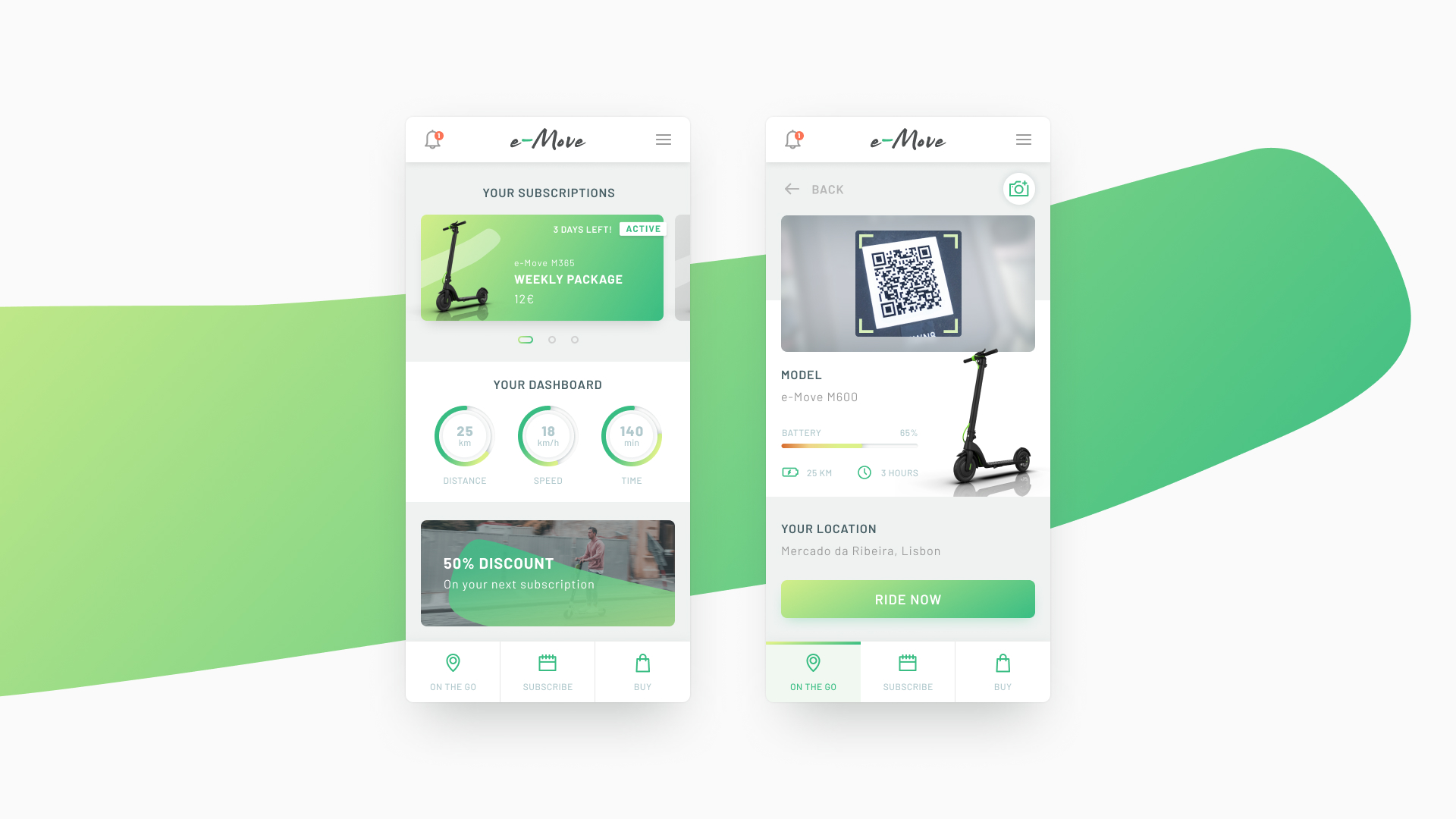 Scooter App - UI design